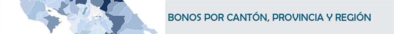 Título: Bonos por cantón, provincia y región.